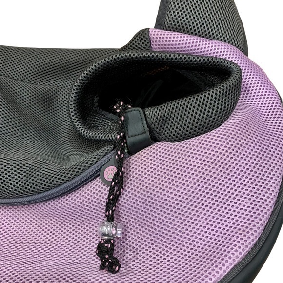 Wacky Crazy Paws Lilac Mesh Shoulder Pet Carrier Small‎ - Picture 4 of 16